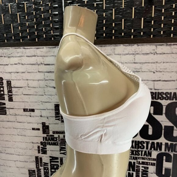 90 Degree White Mesh Racerback Sports Bra - Picture 2 of 6